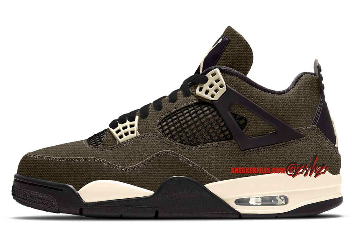 Có tin đồn rằng Air Jordan 4 Olive Canvas sẽ được phát hành vào mùa lễ hội năm 2023 - 1