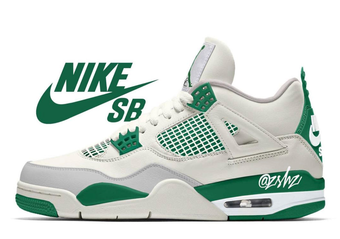 Có tin đồn rằng Nike sẽ phát hành SB x AJ4 Pine Green vào tháng 3/2023 - 1