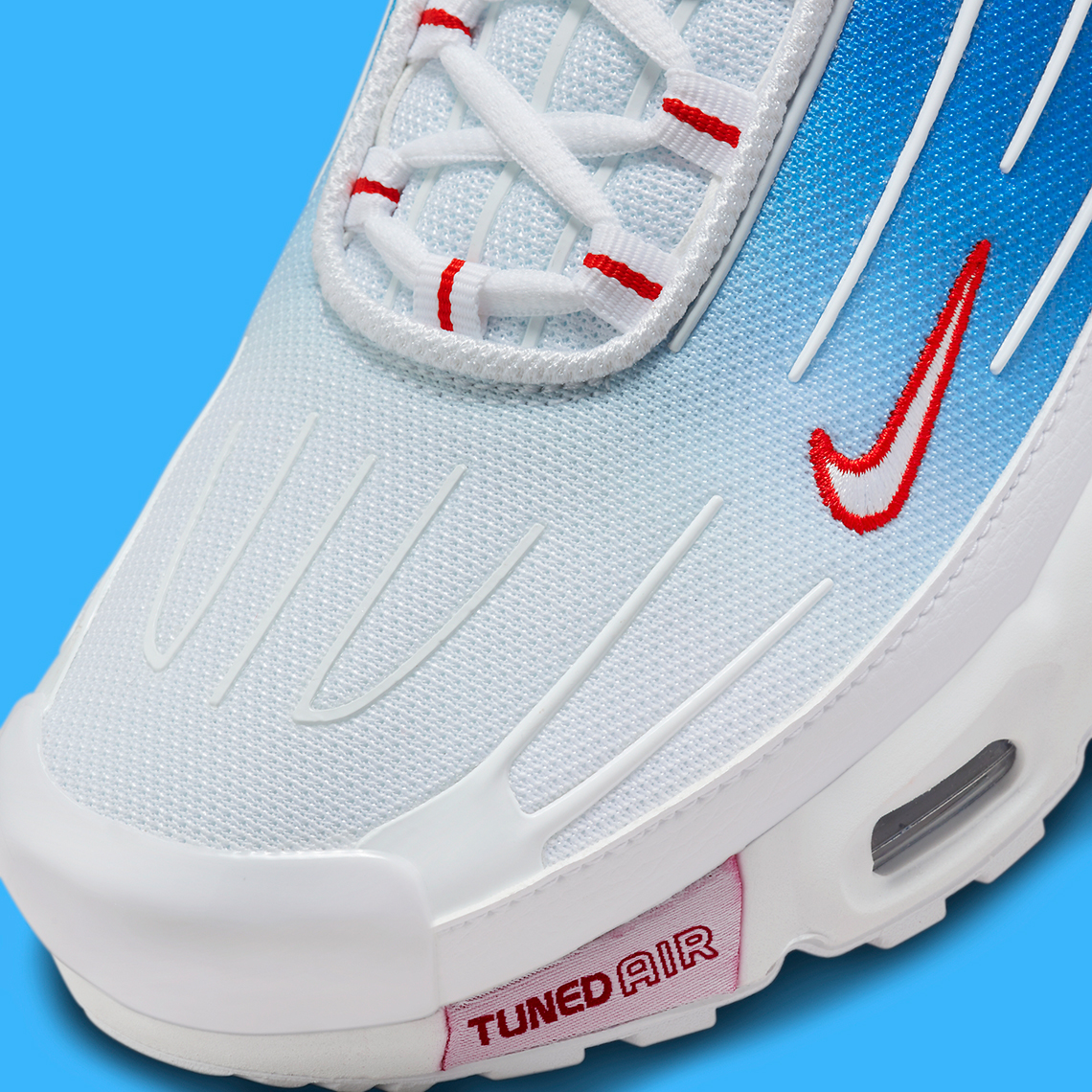 Dải màu xanh sống động tạo ra chủ đề Hoa Kỳ trên Nike Air Max Plus 3 - 7