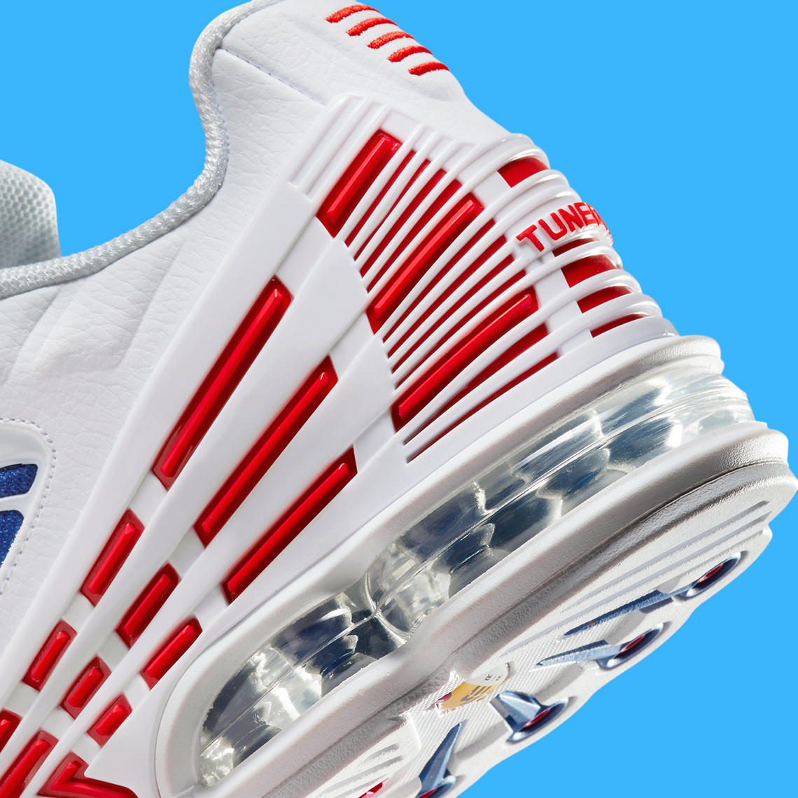 Dải màu xanh sống động tạo ra chủ đề Hoa Kỳ trên Nike Air Max Plus 3 - 8