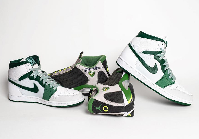 Đấu giá phiên bản độc quyền Air Jordan 1 với màu xanh lá cây của Harrington Family Foundation tại Đại học Oregon. - 1