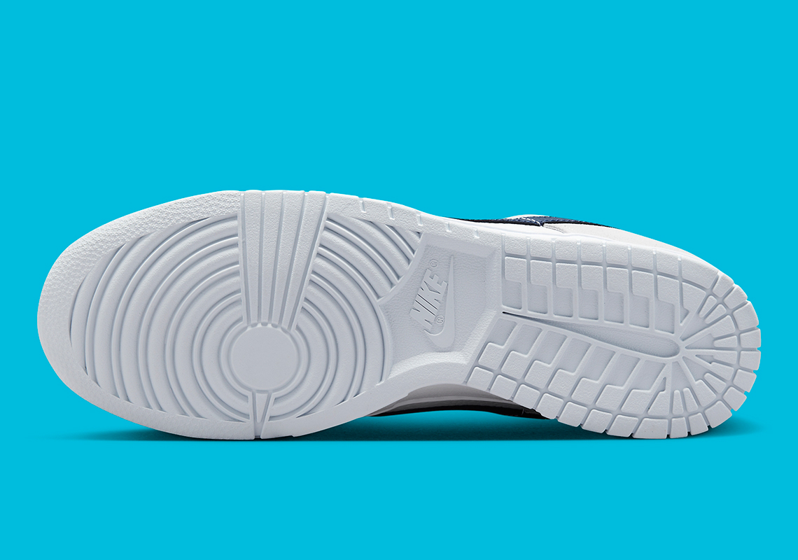 Dấu móc nhỏ màu xanh làm sinh động Nike Dunk Low chủ yếu là màu xám này - 6