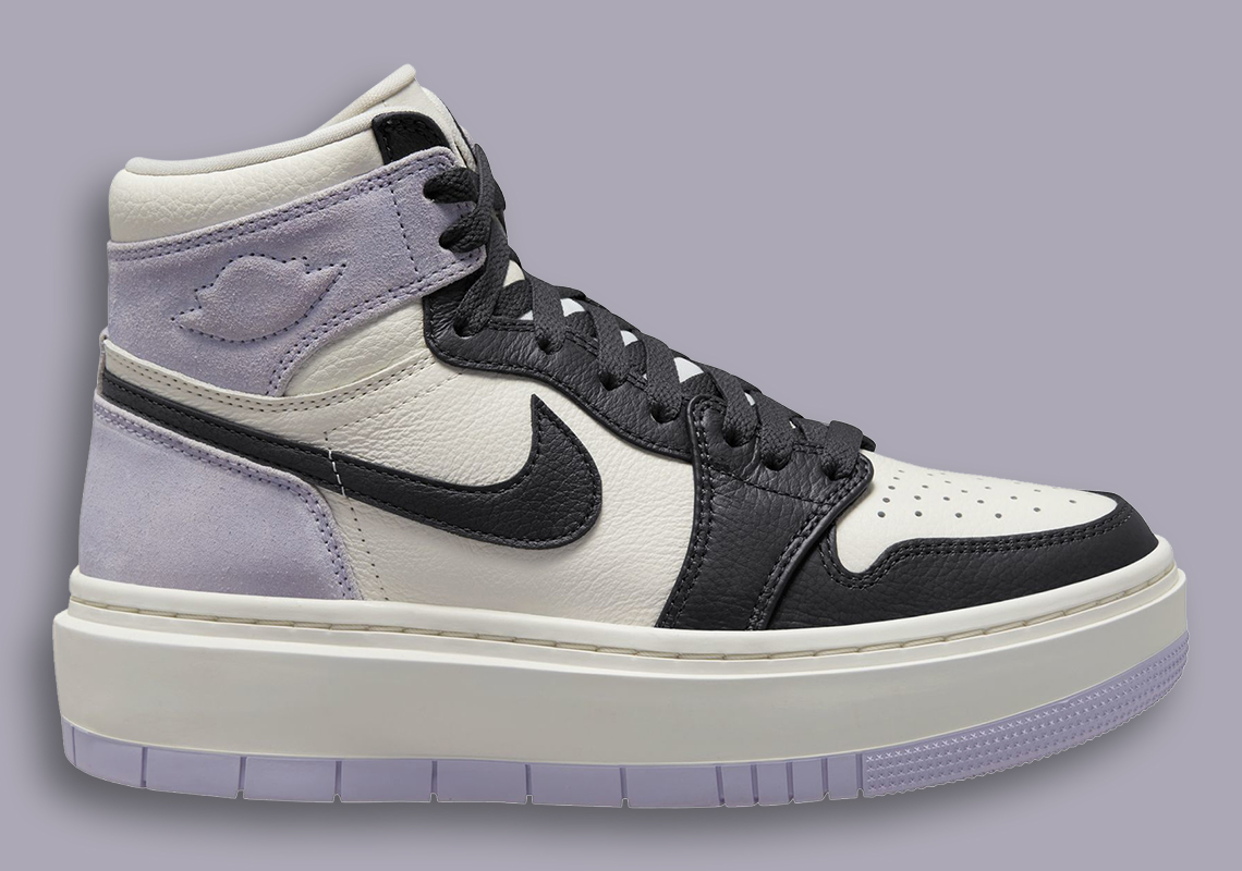 Điểm nhấn Lilac thắp sáng Air Jordan 1 Elevate Trắng đen - 1