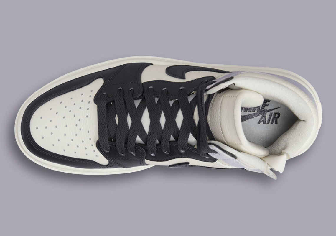Điểm nhấn Lilac thắp sáng Air Jordan 1 Elevate Trắng đen - 3