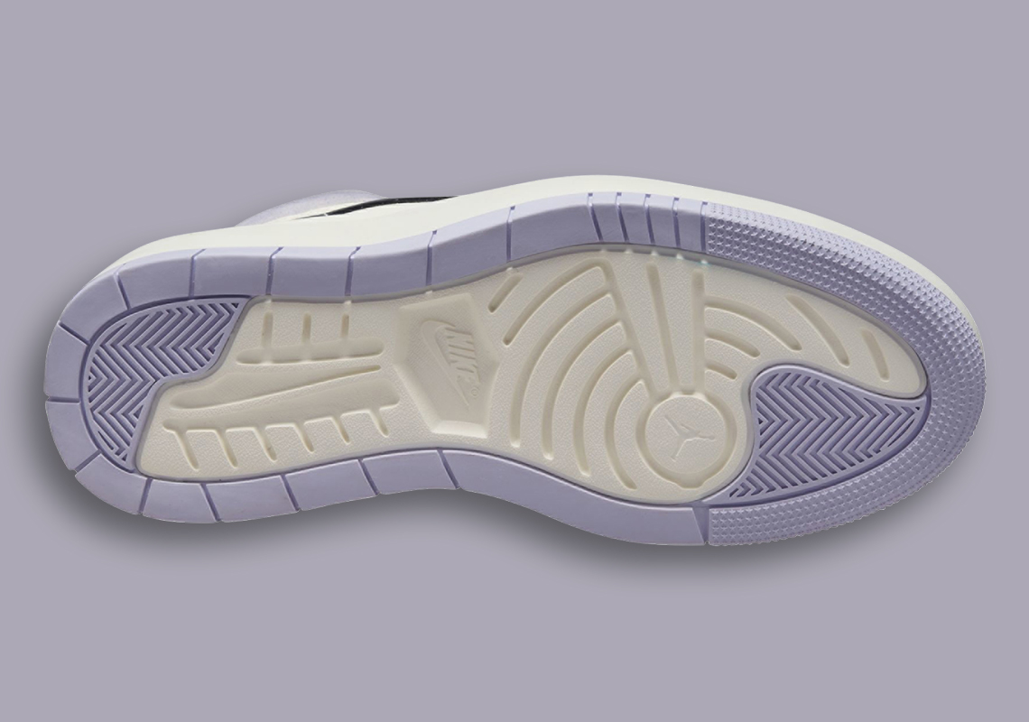 Điểm nhấn Lilac thắp sáng Air Jordan 1 Elevate Trắng đen - 4