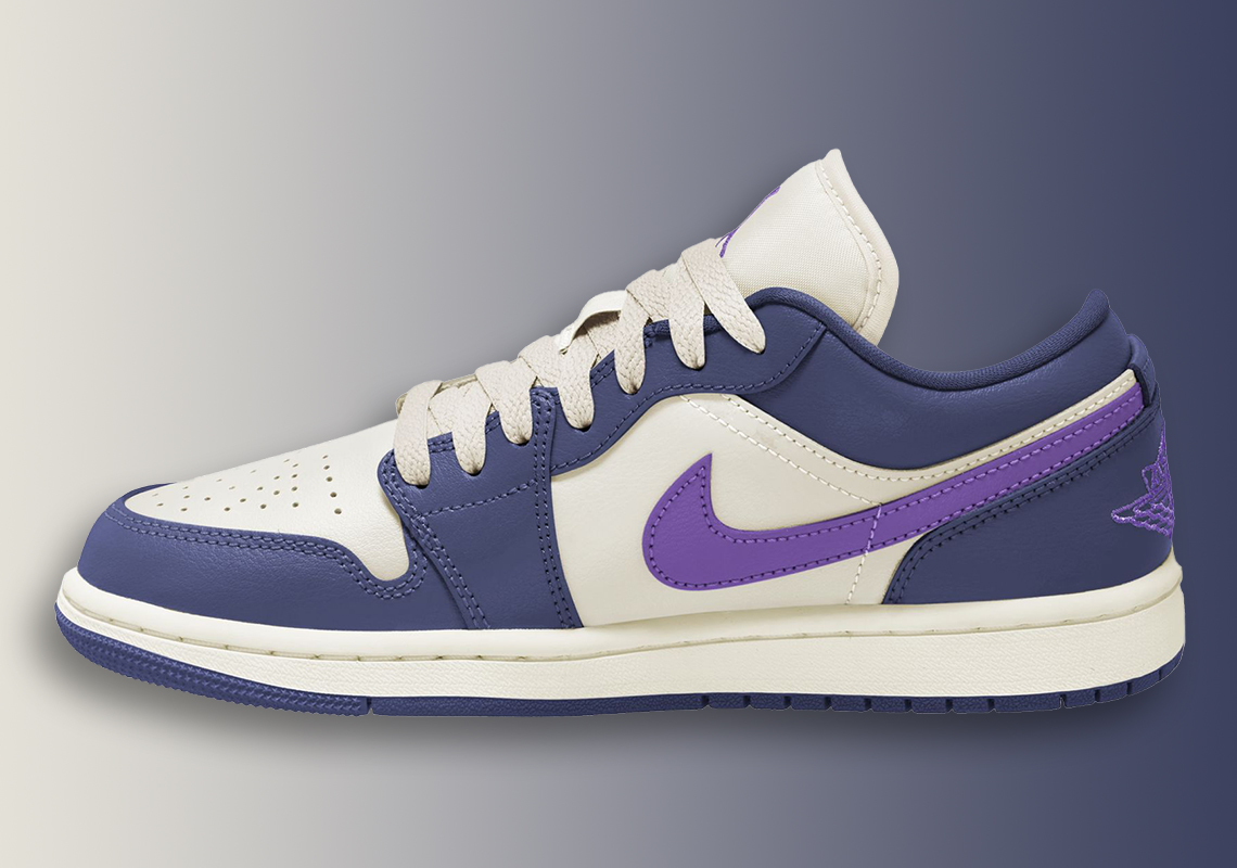 Đôi Air Jordan 1 Low dành cho nữ này được thiết kế để tận dụng màu tím và màu cánh buồm - 2