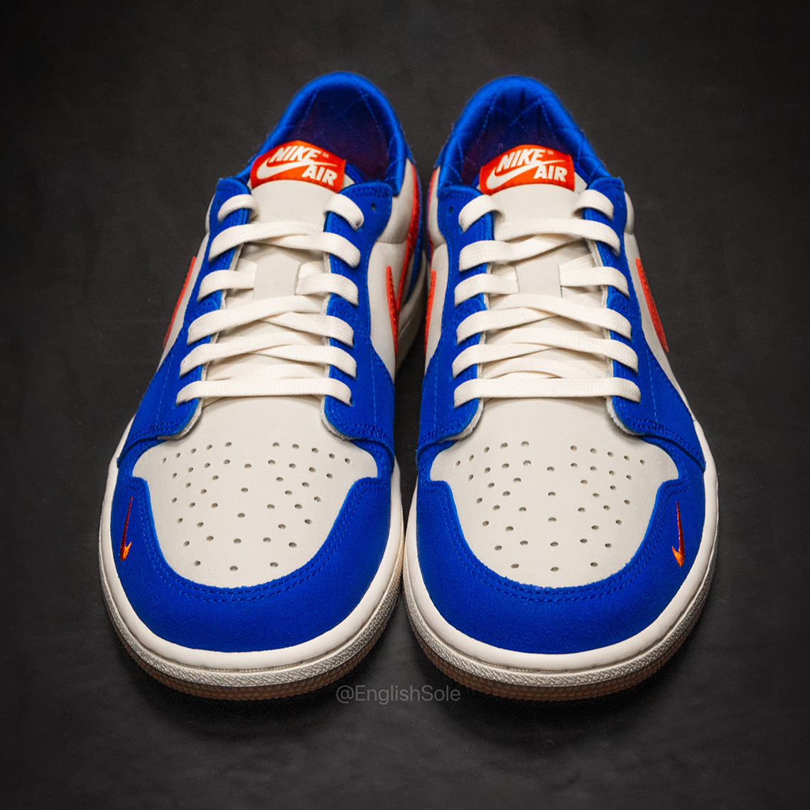 Đôi giày Air Jordan 1 Low OG Florida Gators PE với màu cam và xanh da trời. - 10