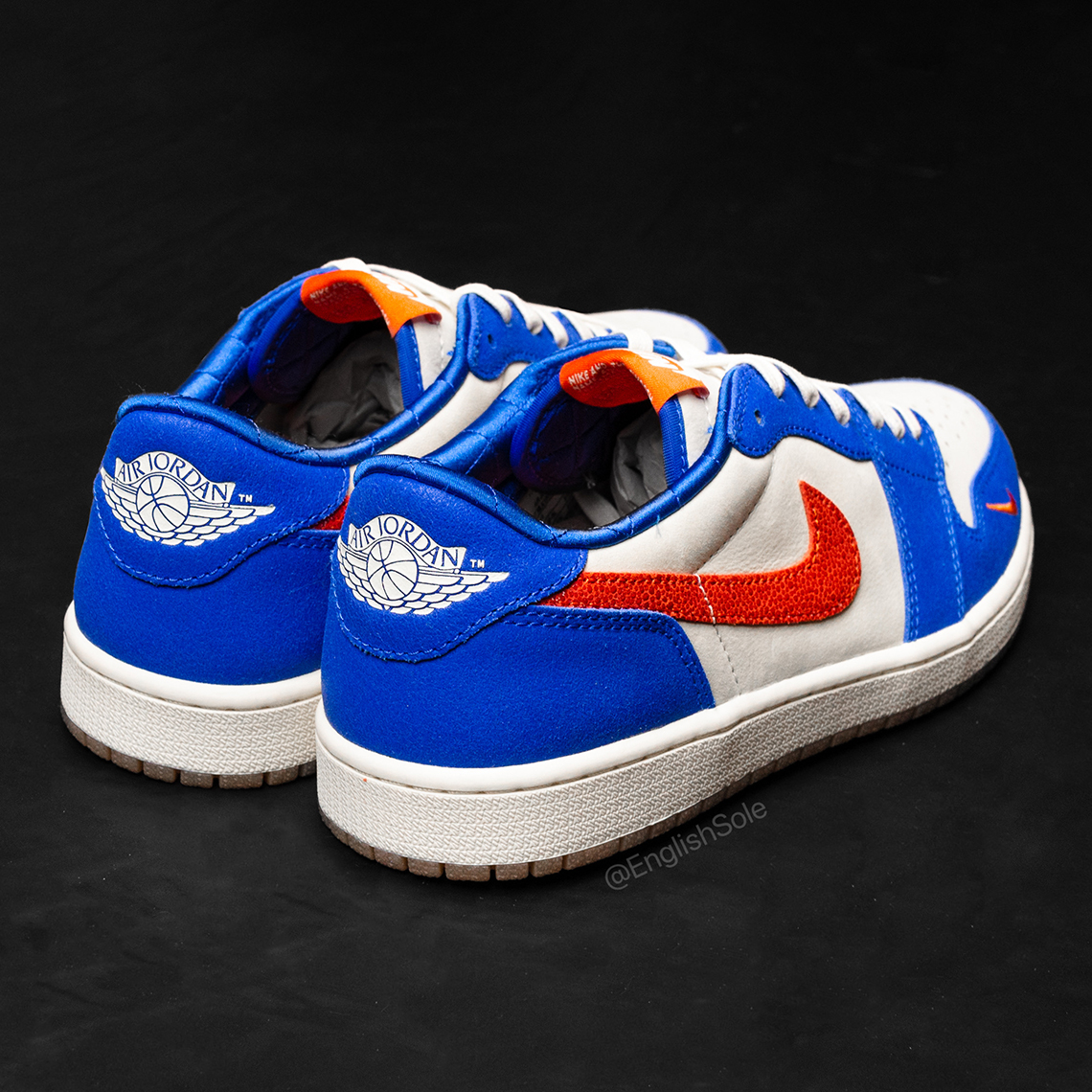 Đôi giày Air Jordan 1 Low OG Florida Gators PE với màu cam và xanh da trời. - 3