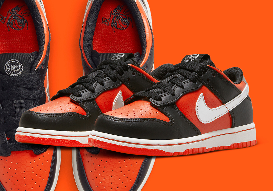 Đôi giày cho trẻ em Nike Dunk Low "Martian" tinh tế với màu cam đậm