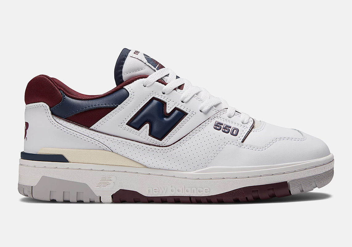 Đôi giày New Balance 550 màu Navy và Maroon - 2