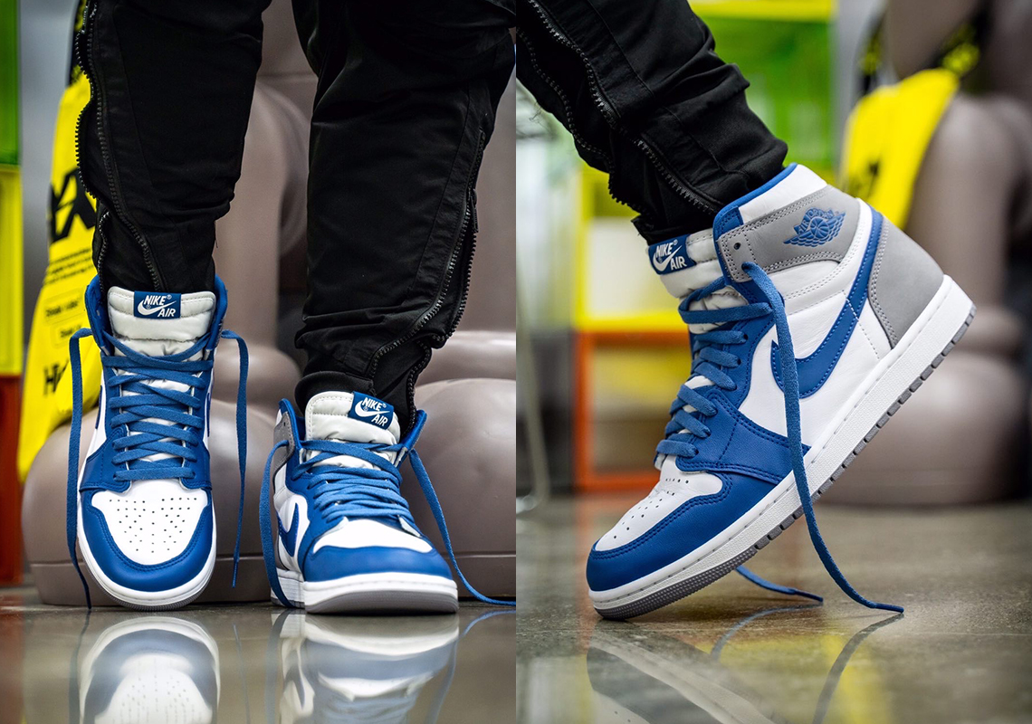 "Dưới chân" Air Jordan 1 Retro High OG "True Blue"