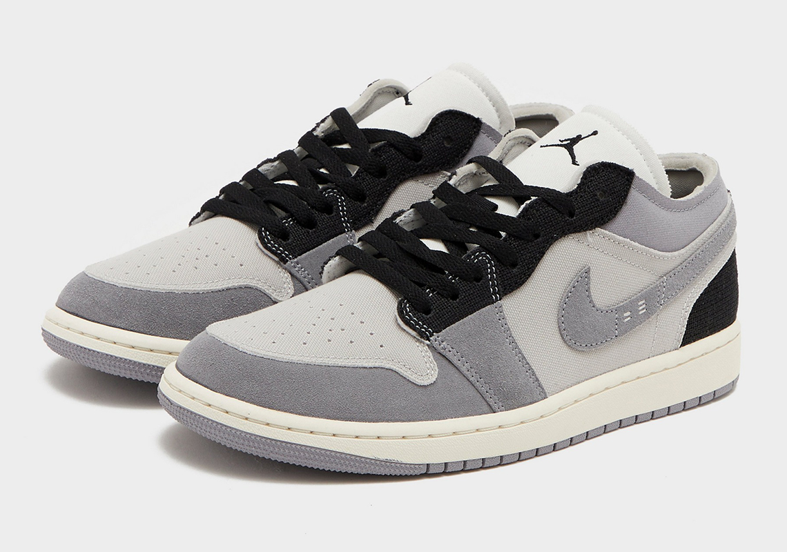 Đường sọc Cement Grey làm mới Air Jordan 1 Low SE Craft - 1