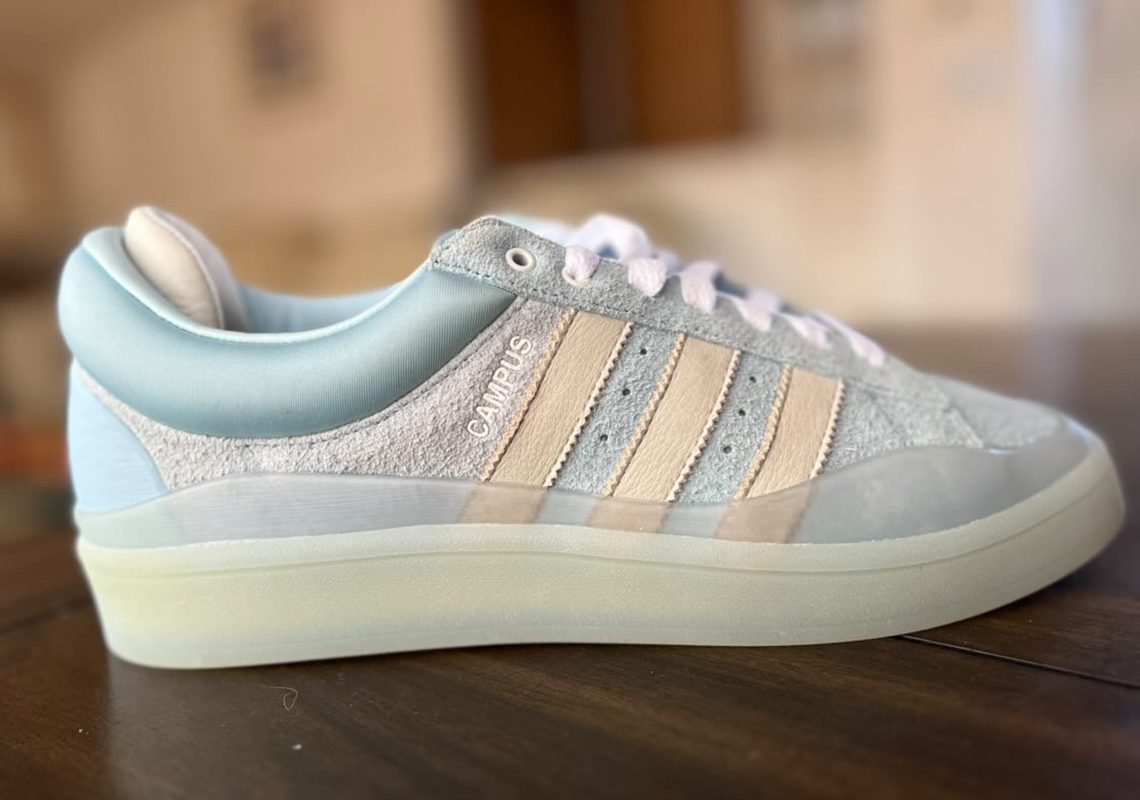 Giày adidas Campus Light của Bad Bunny xuất hiện với chi tiết Blue Tint - 1