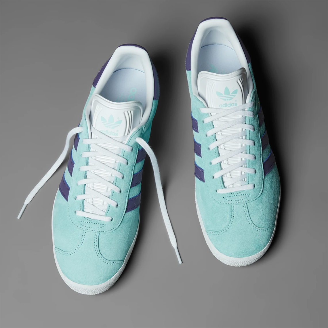 Giày adidas Gazelle Clear Aqua/Tech Purple được sản xuất theo mẫu của năm 1991 - 6