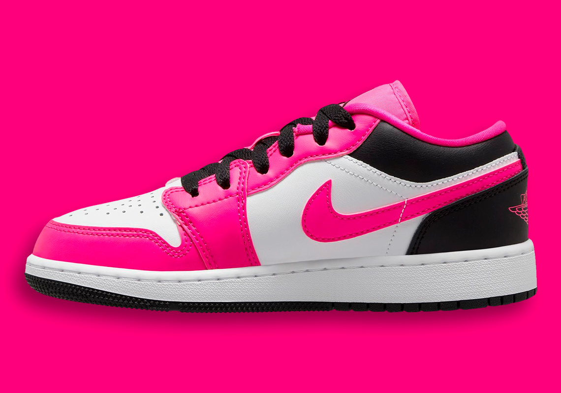 Giày Air Jordan 1 Low Fierce Pink/Black/White cho trẻ em ra mắt! - 2