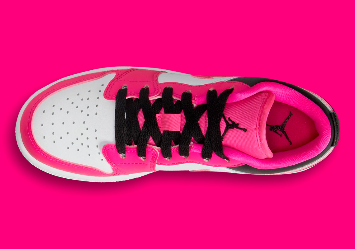 Giày Air Jordan 1 Low Fierce Pink/Black/White cho trẻ em ra mắt! - 3