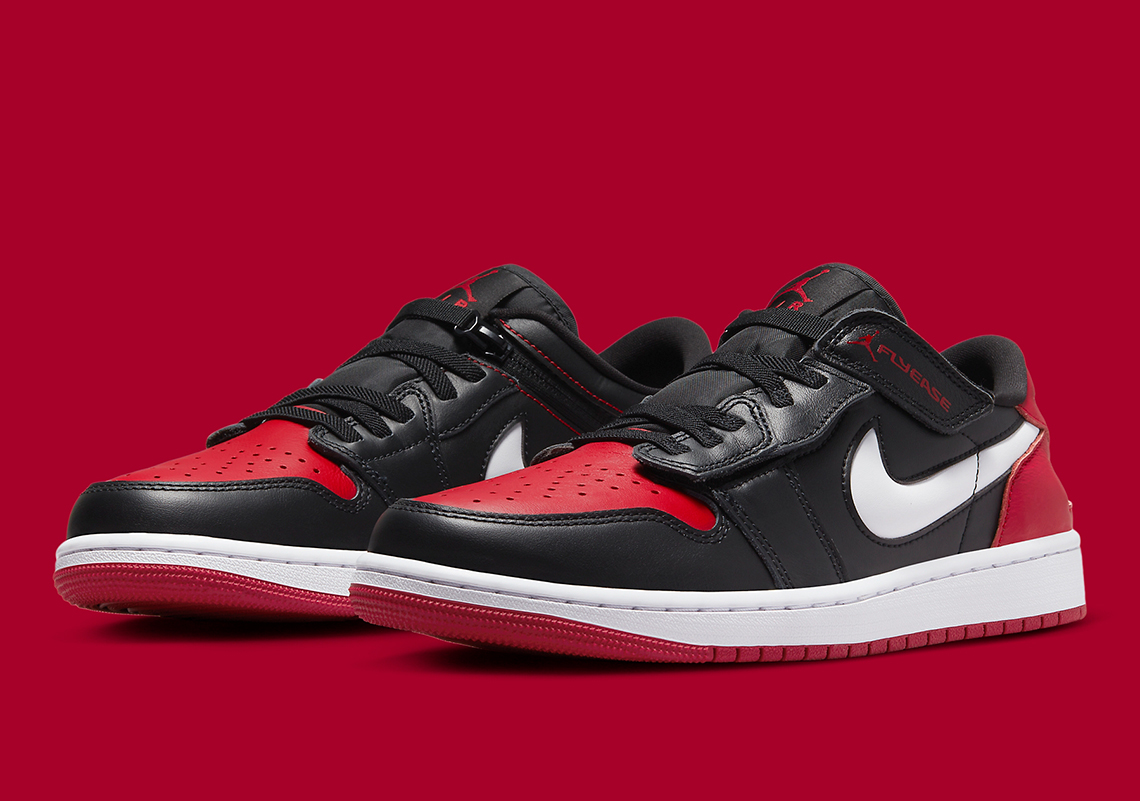 Giày Air Jordan 1 Low FlyEase trình làng với gam màu Bred đậm chất cổ điển - 1