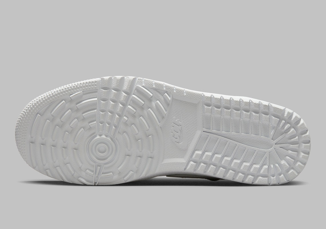 Giày Air Jordan 1 Low Golf có chất liệu da cá sấu trắng sắc nét - 5