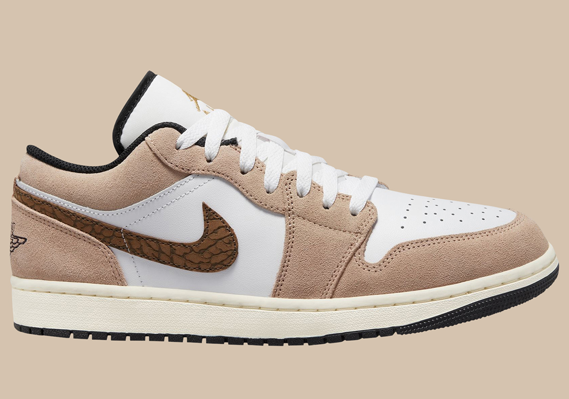 Giày Air Jordan 1 Low SE phiên bản Brown Elephant tái xuất với họa tiết vằn voi - 1