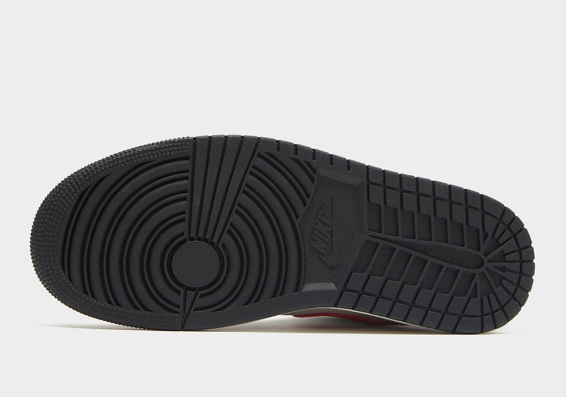 Giày Air Jordan 1 Mid phối màu đen, xám và đỏ ra mắt sắp tới - 6