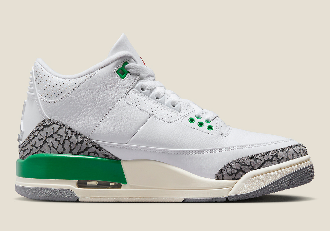 Giày Air Jordan 3 Lucky Green ra mắt phiên bản giới hạn cho phụ nữ. - 3