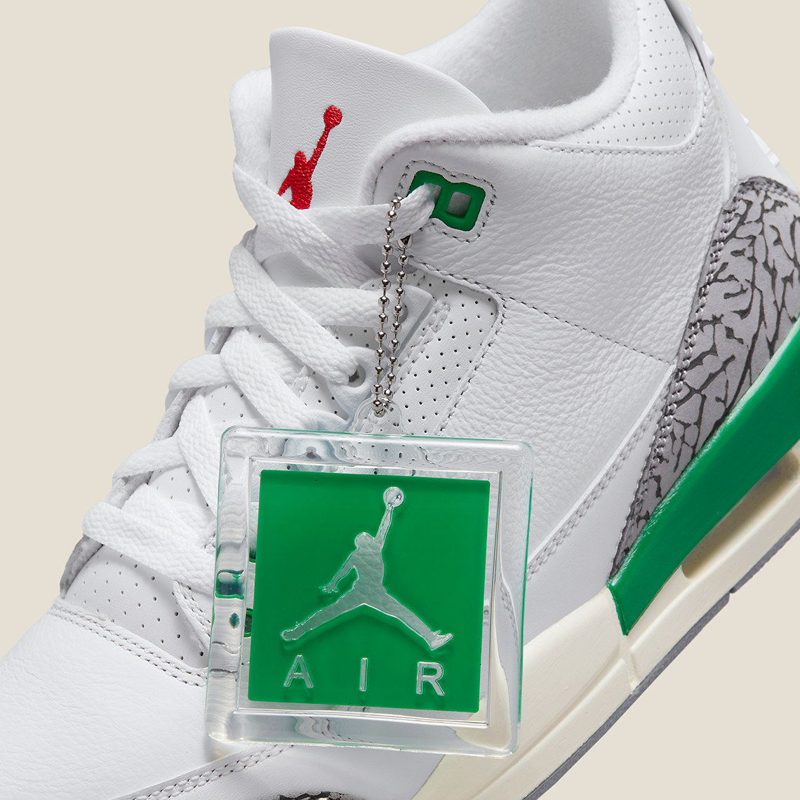 Giày Air Jordan 3 Lucky Green ra mắt phiên bản giới hạn cho phụ nữ. - 7