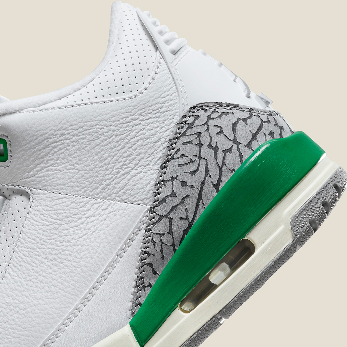 Giày Air Jordan 3 Lucky Green ra mắt phiên bản giới hạn cho phụ nữ. - 9