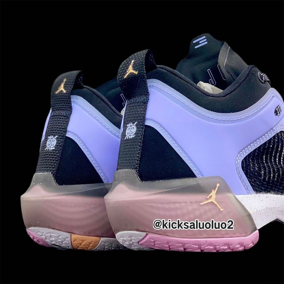 Giày Air Jordan 37 Low Dongdan - Màu tím than trầm với đế sặc sỡ - 3