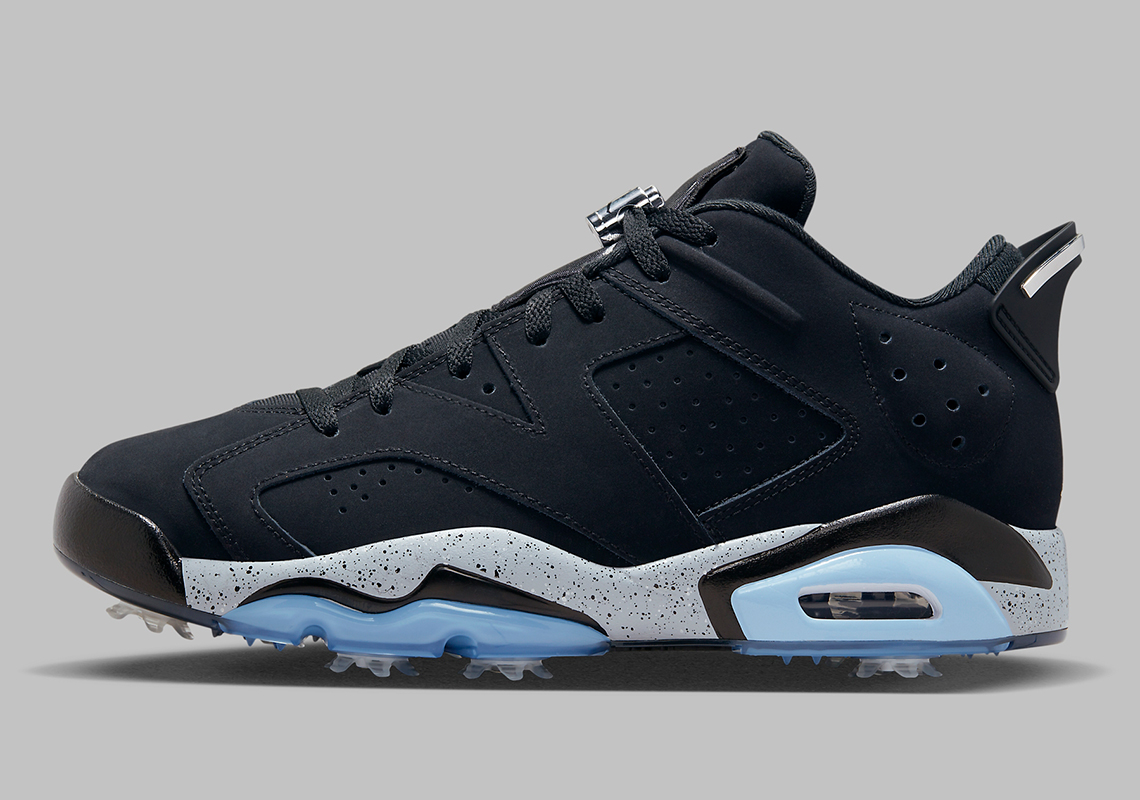 Giày Air Jordan 6 Golf kết hợp Black/Chrome với đế giữa Oreo - 2