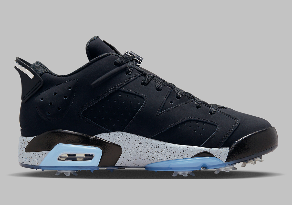 Giày Air Jordan 6 Golf kết hợp Black/Chrome với đế giữa Oreo - 3