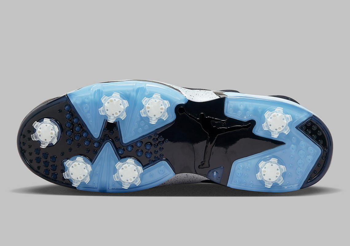 Giày Air Jordan 6 Golf kết hợp Black/Chrome với đế giữa Oreo - 6