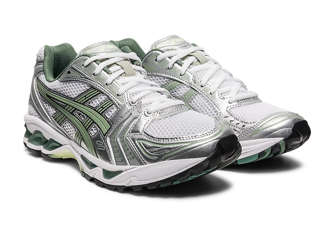 Giày ASICS GEL-Kayano 14 được JJJJound phê duyệt với màu xanh lá cây nhẹ nhàng - 4