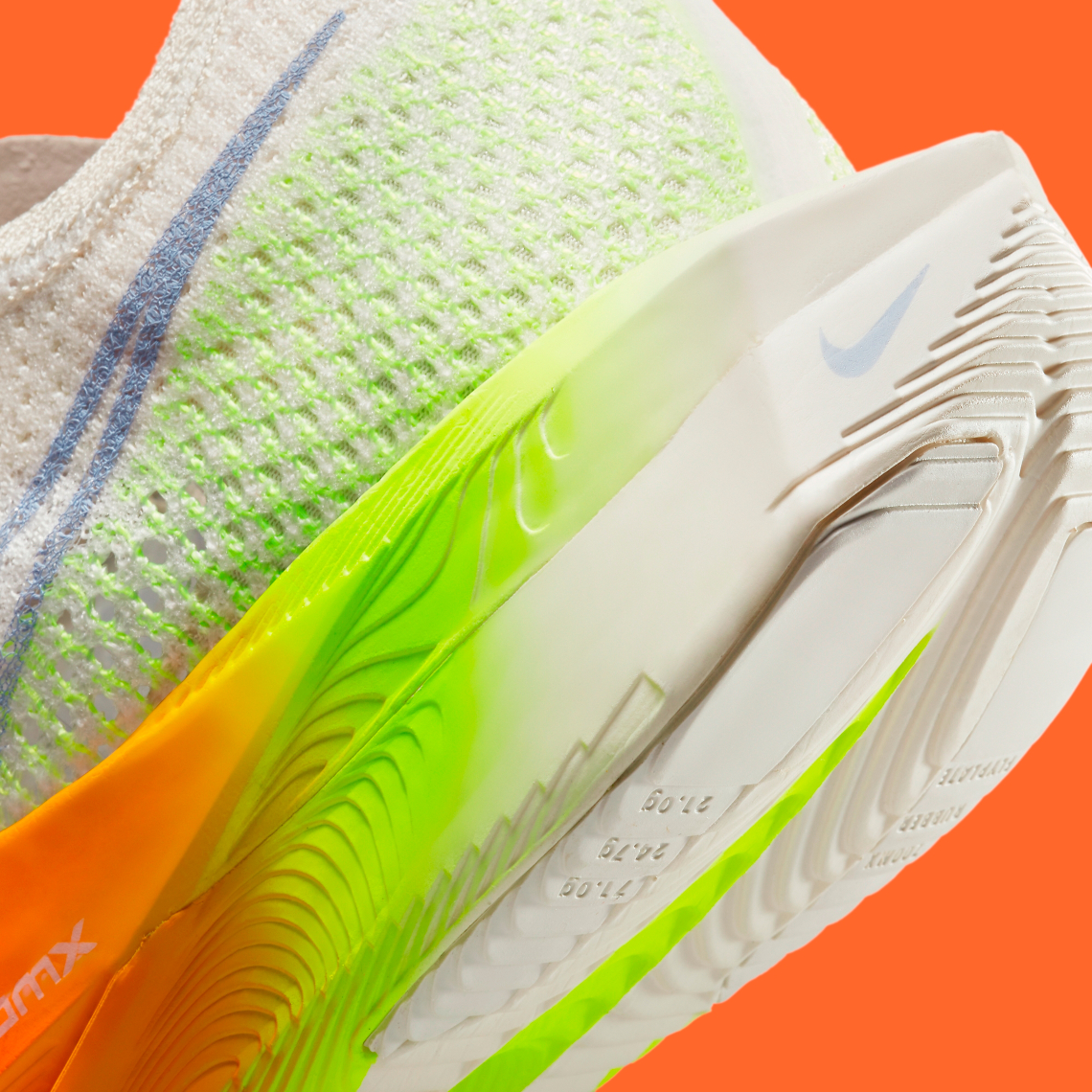 Giày chạy bộ Nike ZoomX Vaporfly 3 đậm chất cam và xanh neon - 8