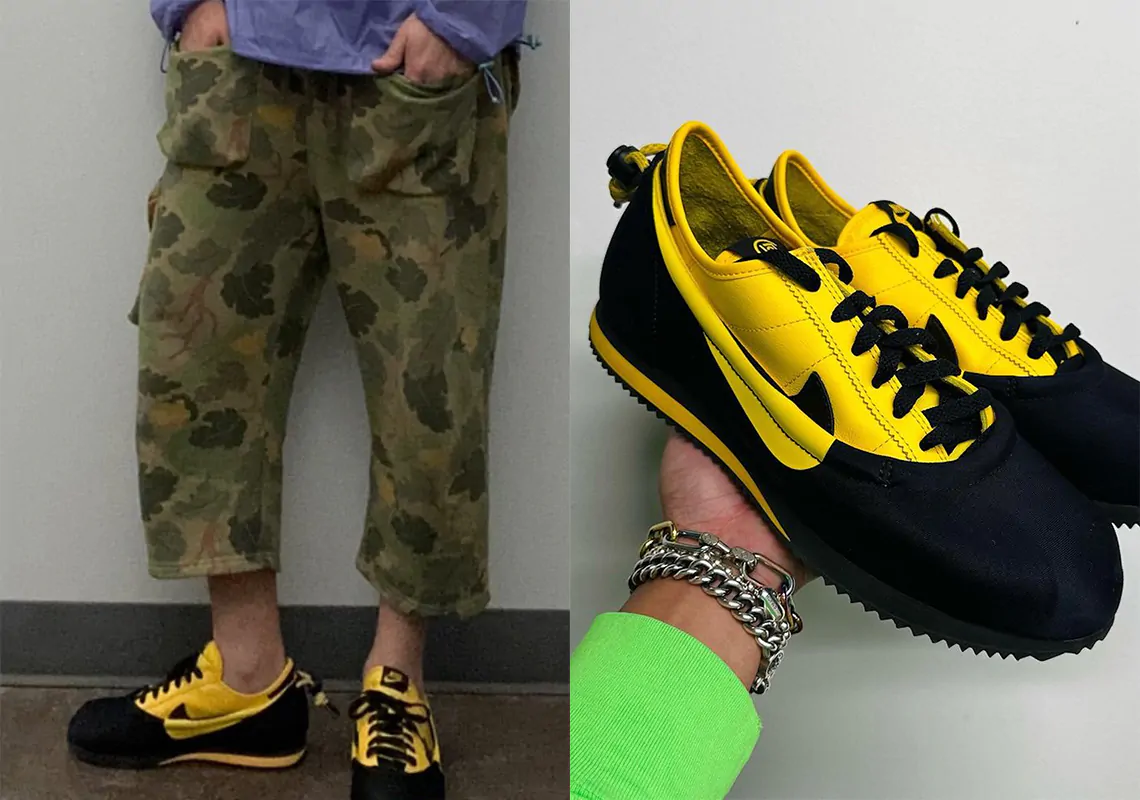 Giày CLOT x Nike Cortez tung ra màu đen vàng thứ hai