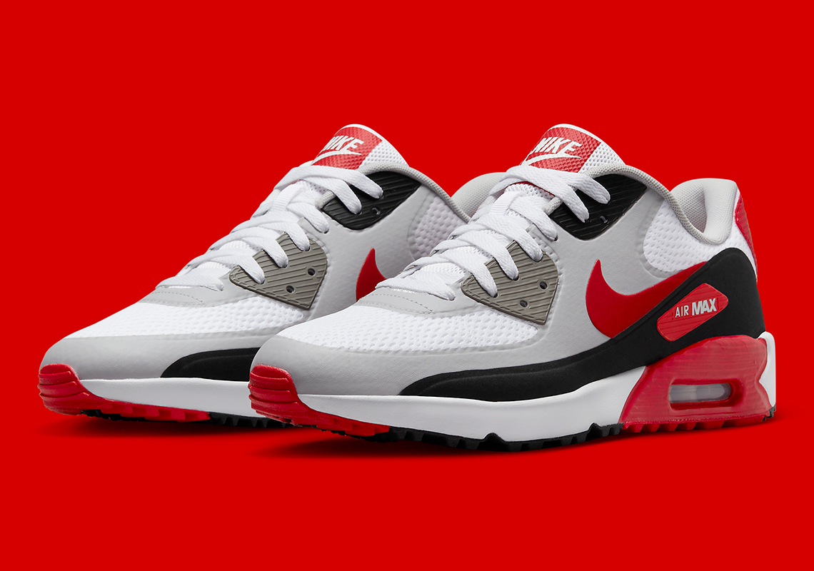 Giày golf Nike Air Max 90 White/University Red - Lối đi hoài niệm. - 1