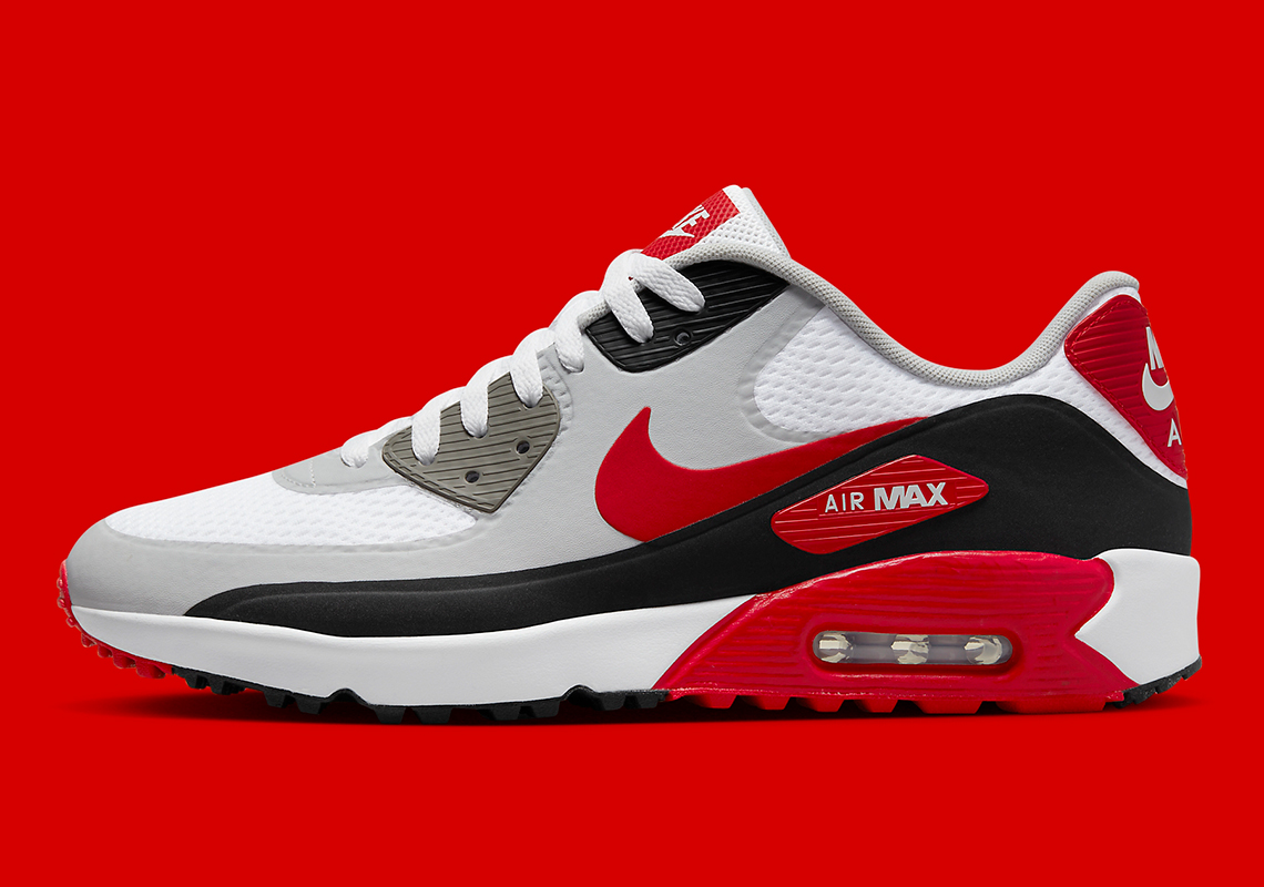 Giày golf Nike Air Max 90 White/University Red - Lối đi hoài niệm. - 2