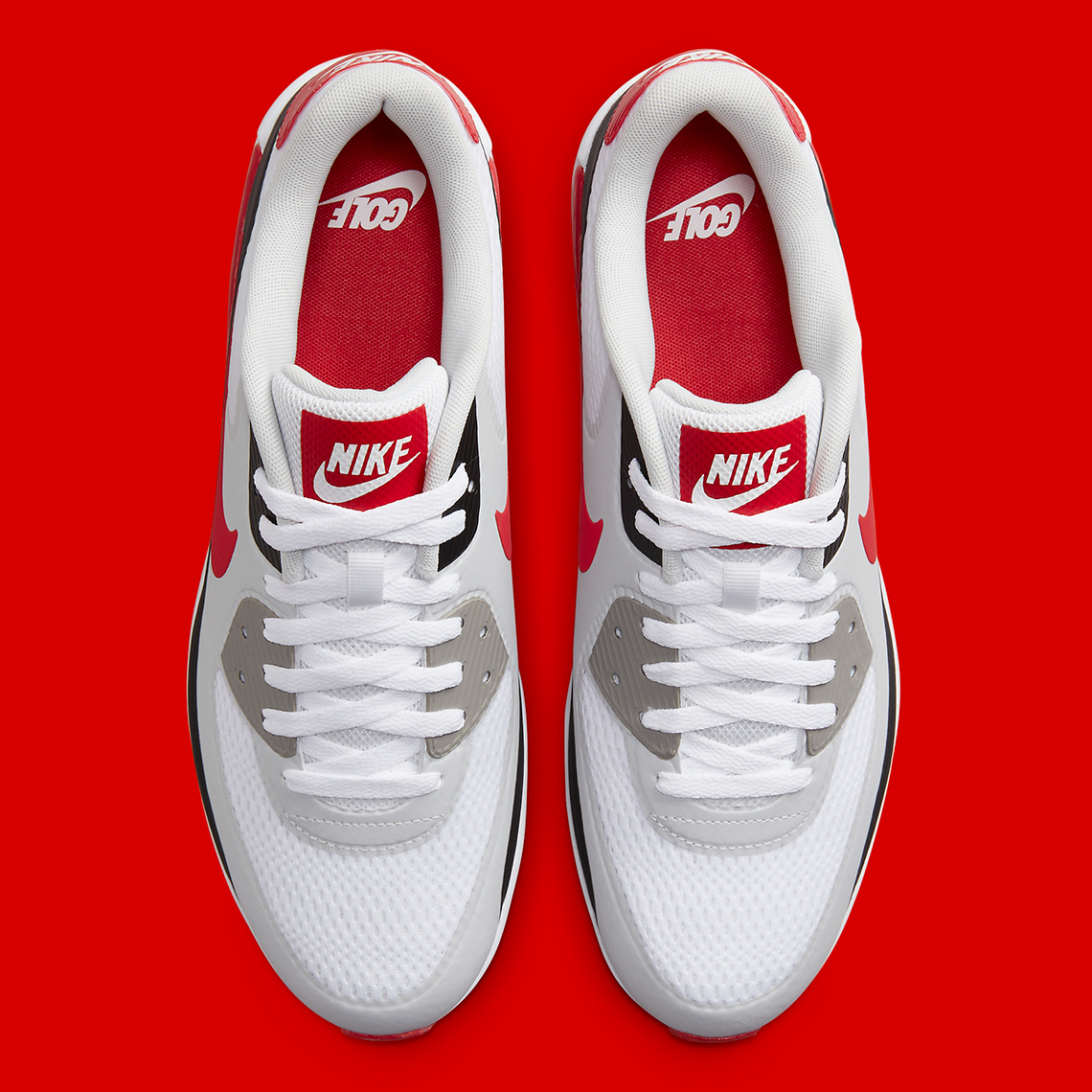 Giày golf Nike Air Max 90 White/University Red - Lối đi hoài niệm. - 6