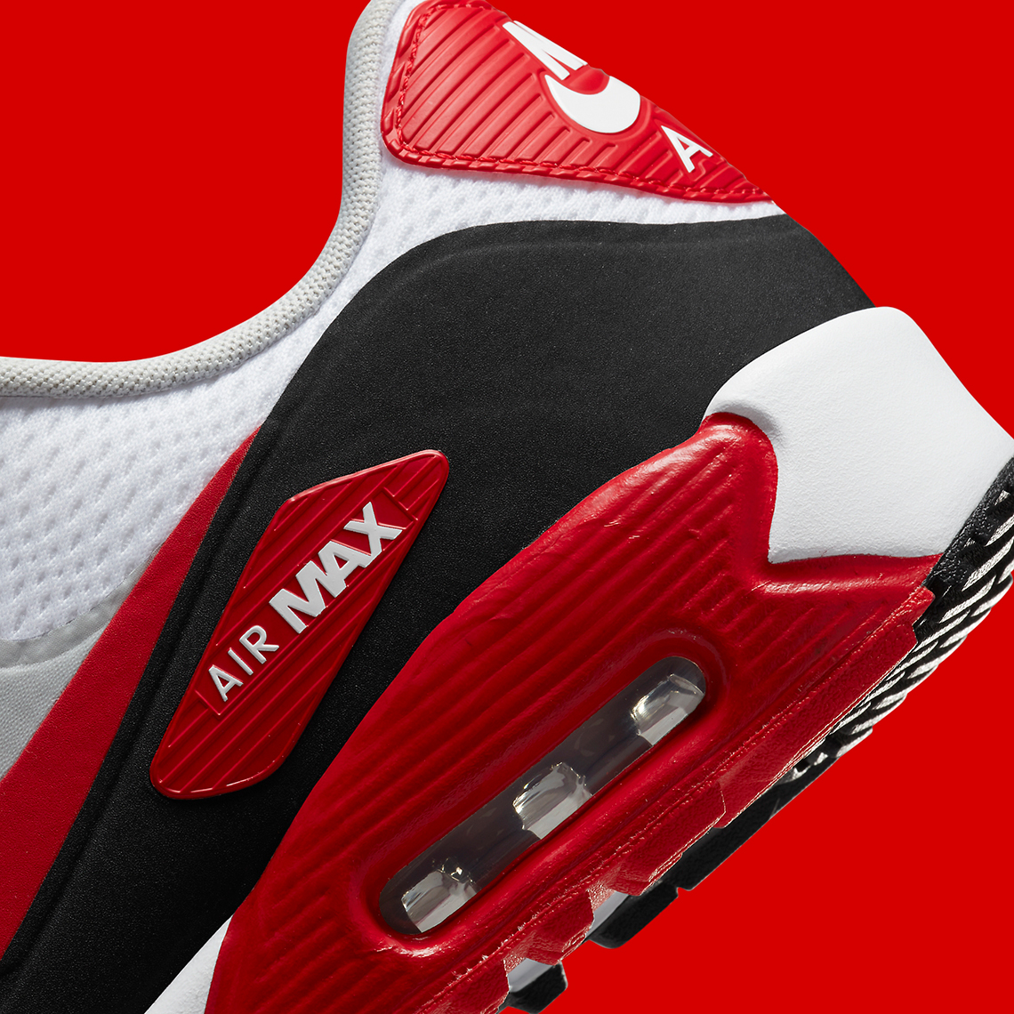 Giày golf Nike Air Max 90 White/University Red - Lối đi hoài niệm. - 7