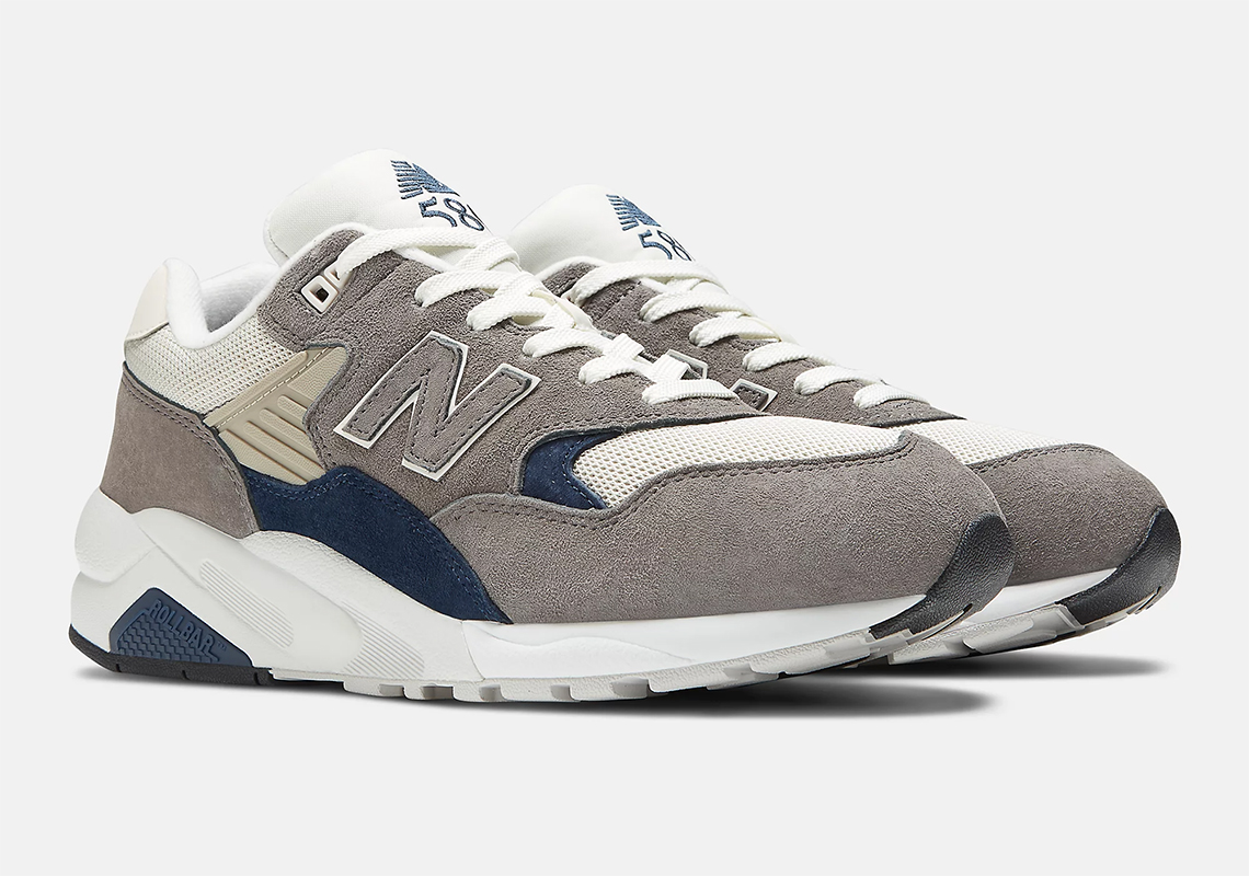 Giày New Balance 580 Màu Xám và Xanh Navy Sang Trọng - 4