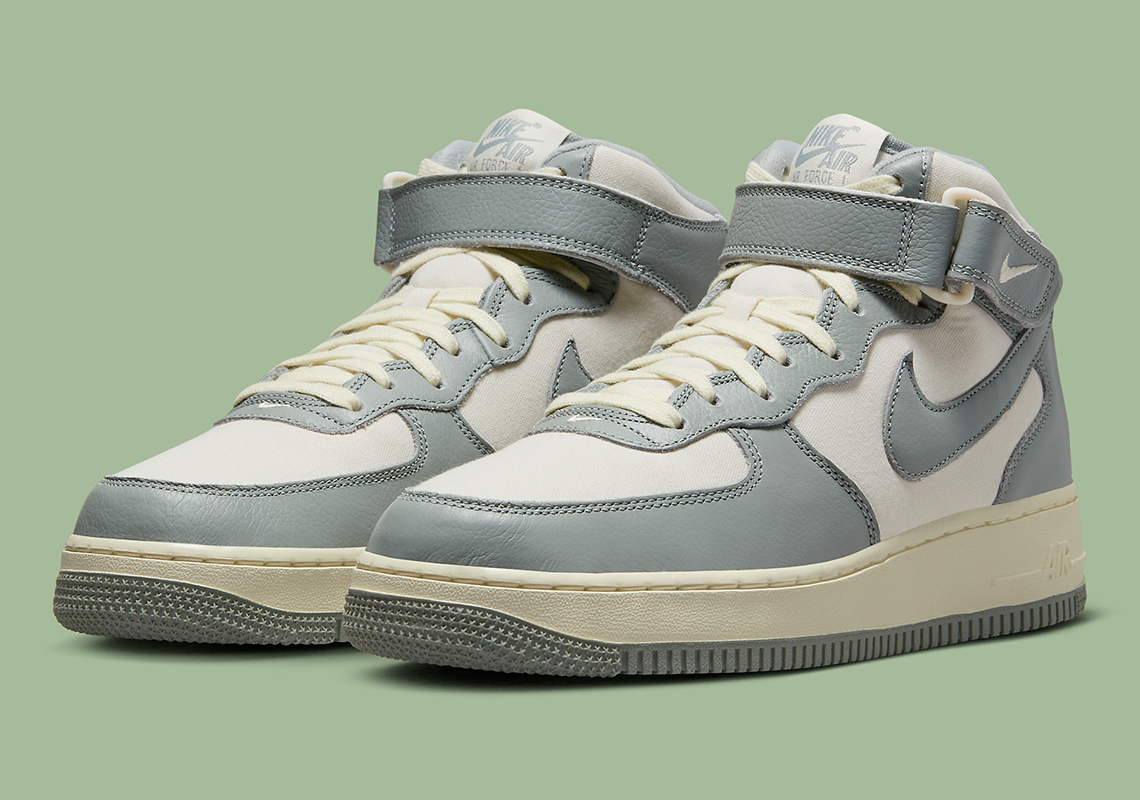 Giày Nike Air Force 1 Mid Coconut Milk Kết Hợp Với Canvas Tooling - 1