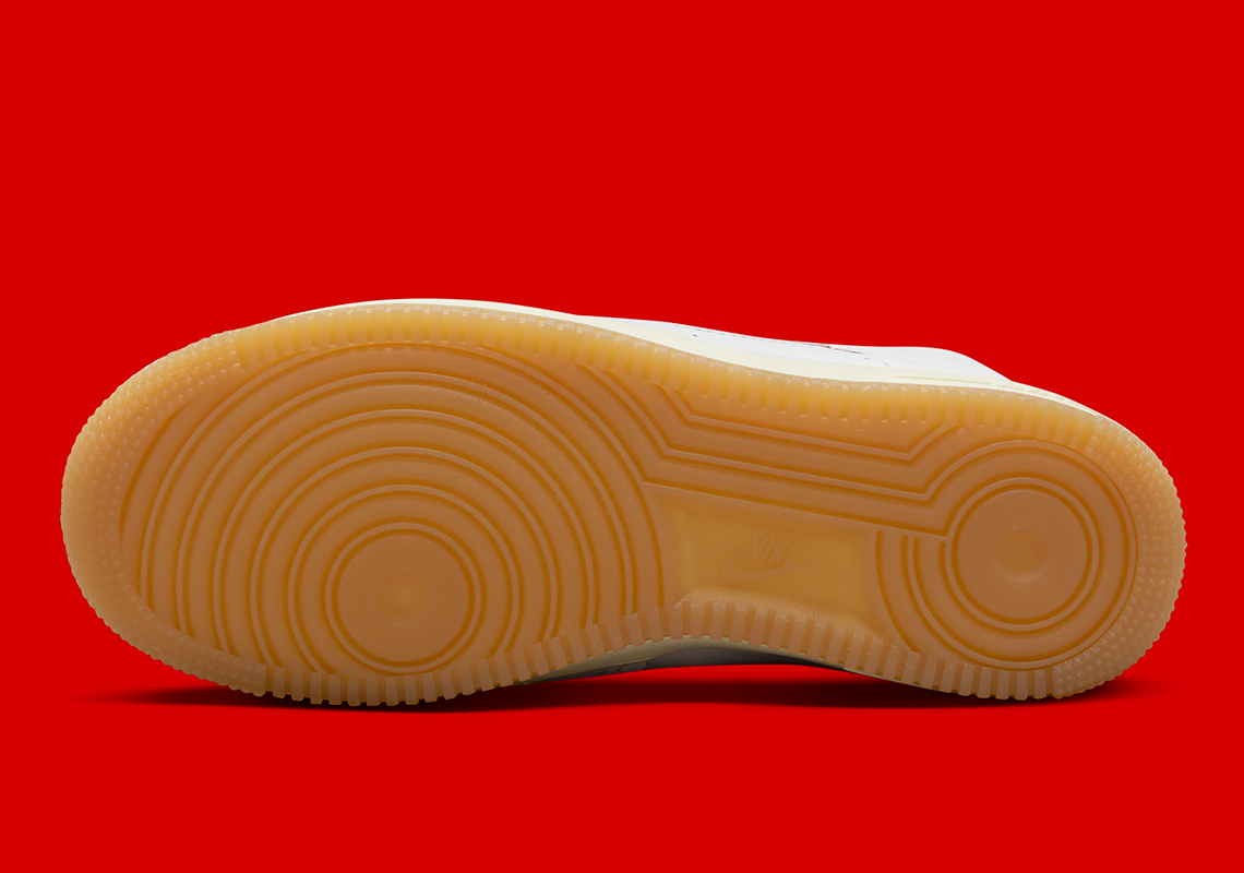 Giày Nike Air Force 1 phiên bản mới với thiết kế đục lỗ sắp ra mắt màu University Red và Coconut Milk - 5