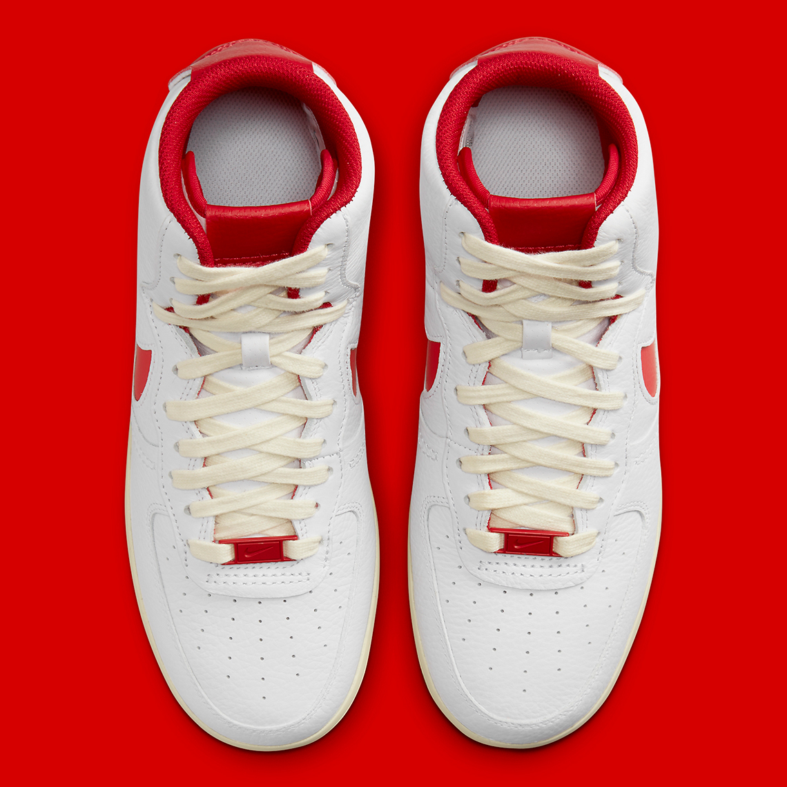 Giày Nike Air Force 1 phiên bản mới với thiết kế đục lỗ sắp ra mắt màu University Red và Coconut Milk - 6