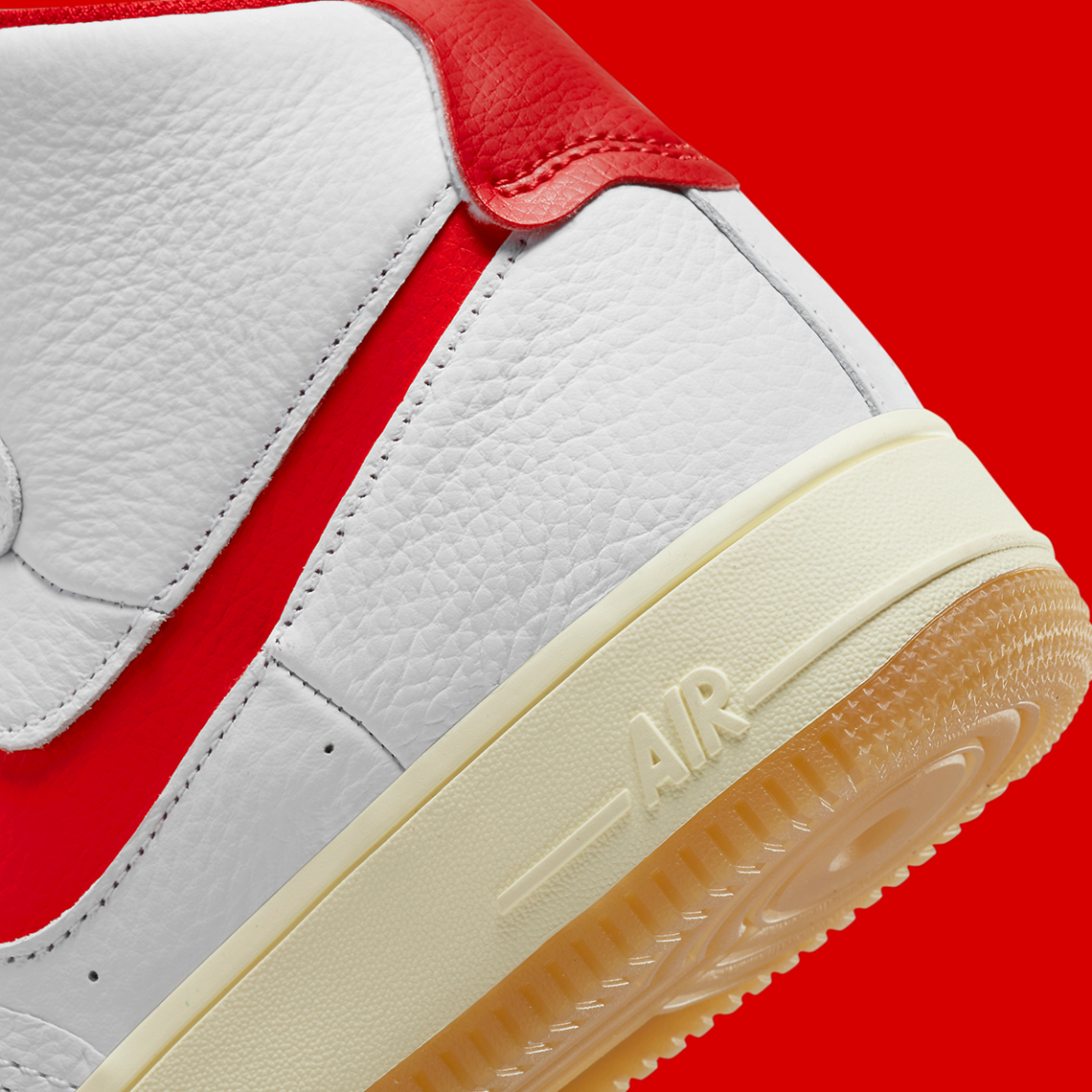 Giày Nike Air Force 1 phiên bản mới với thiết kế đục lỗ sắp ra mắt màu University Red và Coconut Milk - 7