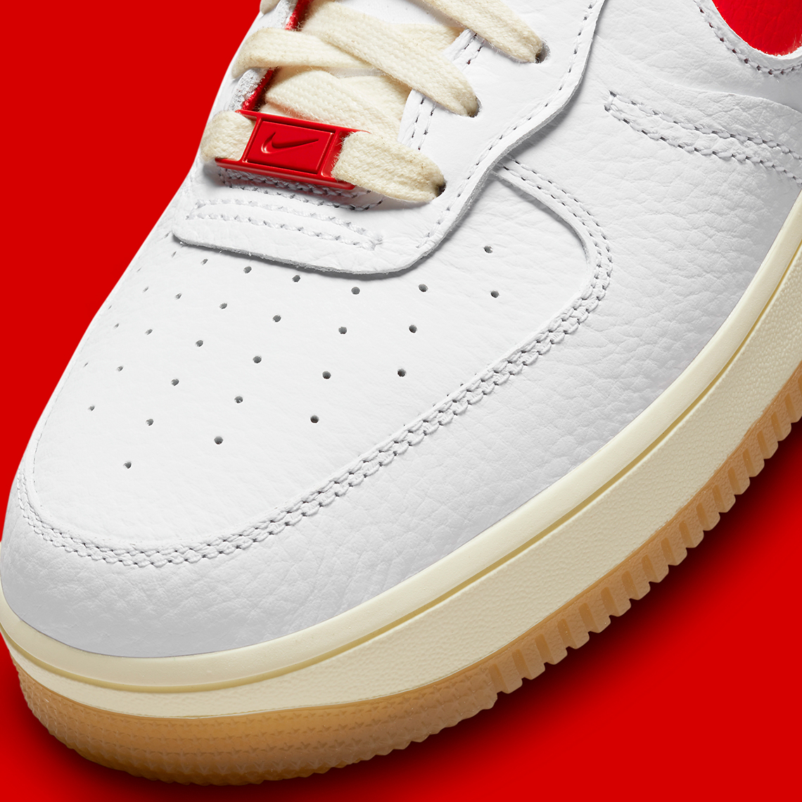 Giày Nike Air Force 1 phiên bản mới với thiết kế đục lỗ sắp ra mắt màu University Red và Coconut Milk - 8