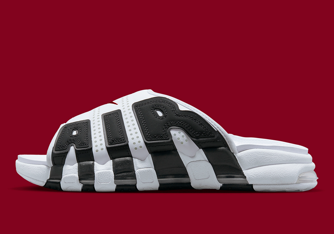 Giày Nike Air More Uptempo Slide - phong cách trắng và đen - 1