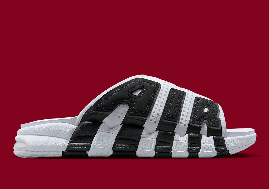 Giày Nike Air More Uptempo Slide - phong cách trắng và đen - 3