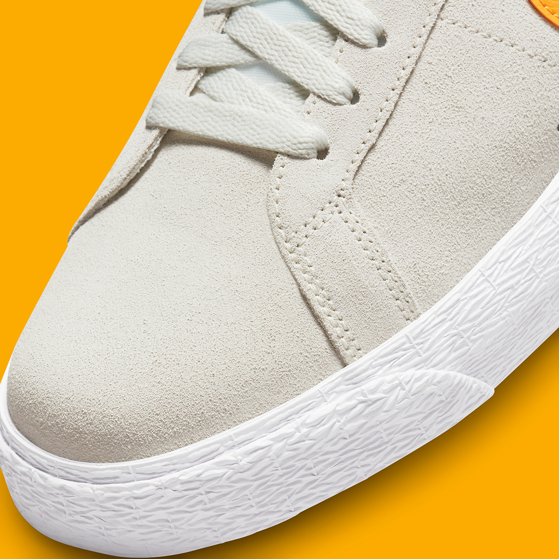 Giày Nike Blazer Mid phối màu Laser Orange trên nền suede Sail và Summit White - 8