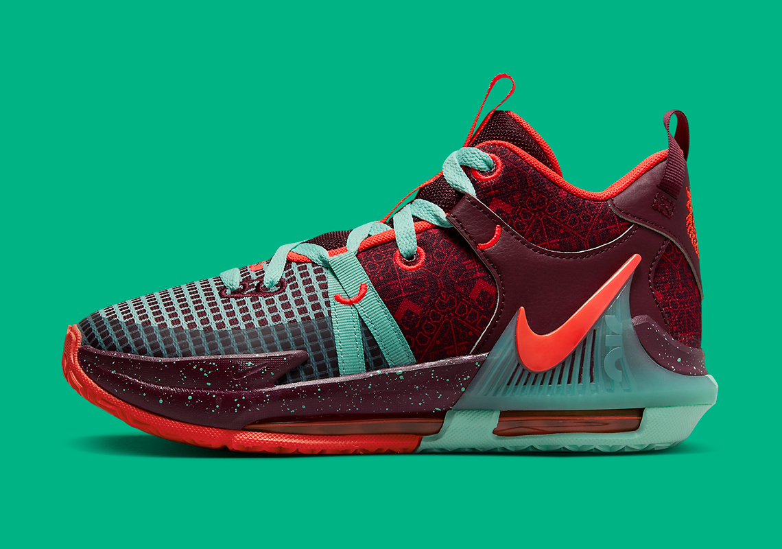 Giày Nike LeBron Witness 7 Team Red/Jade: Hình ảnh chính thức - 2