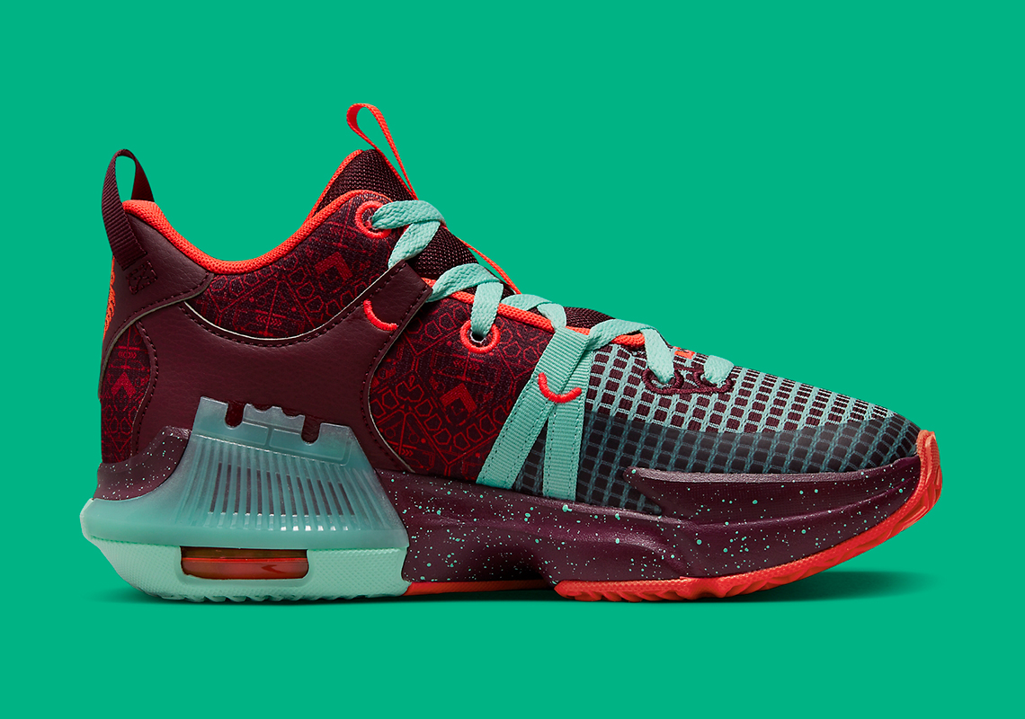 Giày Nike LeBron Witness 7 Team Red/Jade: Hình ảnh chính thức - 3