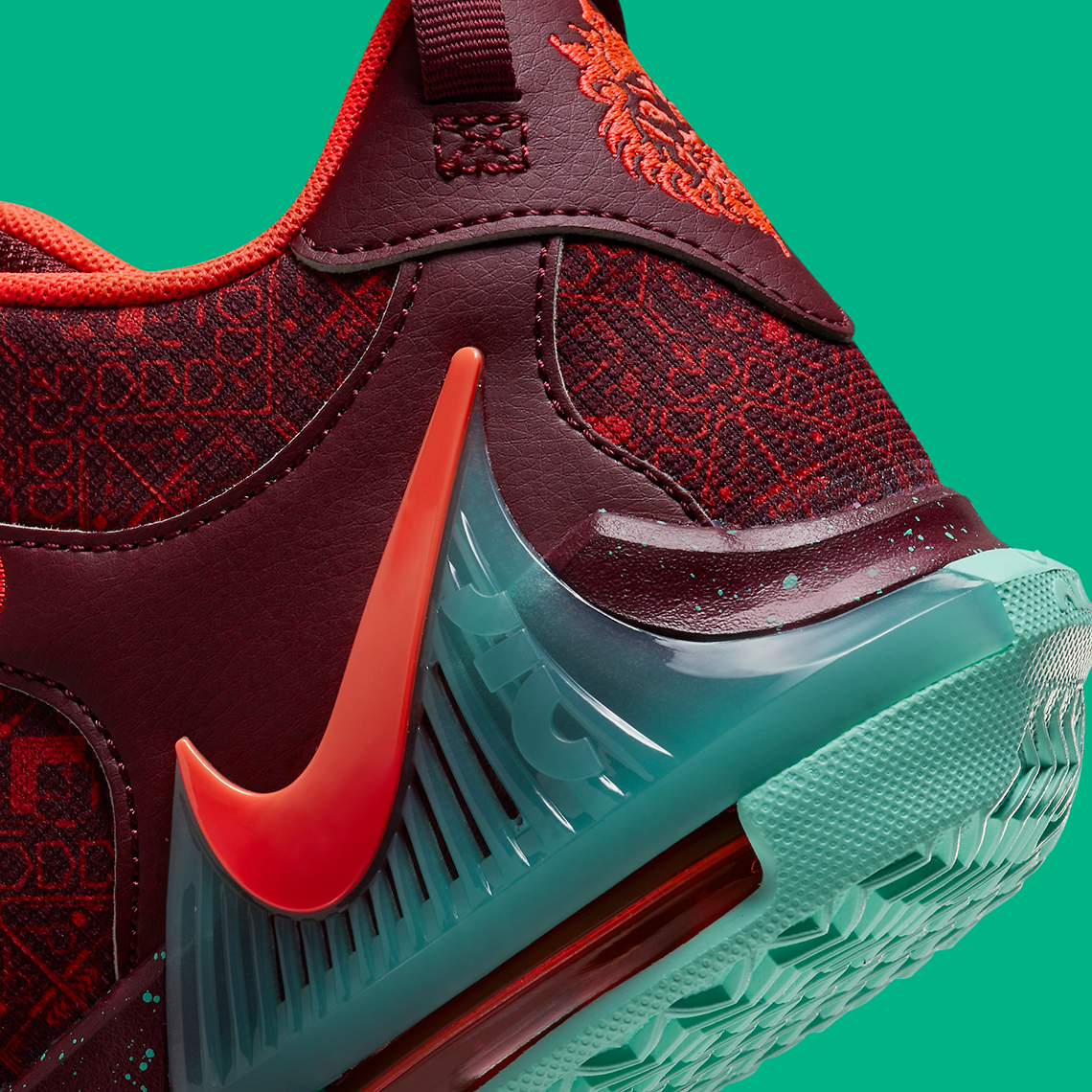 Giày Nike LeBron Witness 7 Team Red/Jade: Hình ảnh chính thức - 7